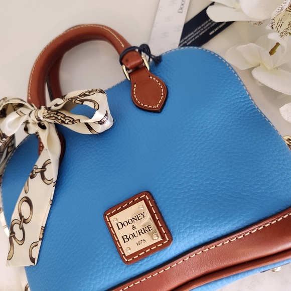New With Tags! Gorgeous blue convertible Dooney & Bourke bag! Stunning color. - Picture 2 of 16
